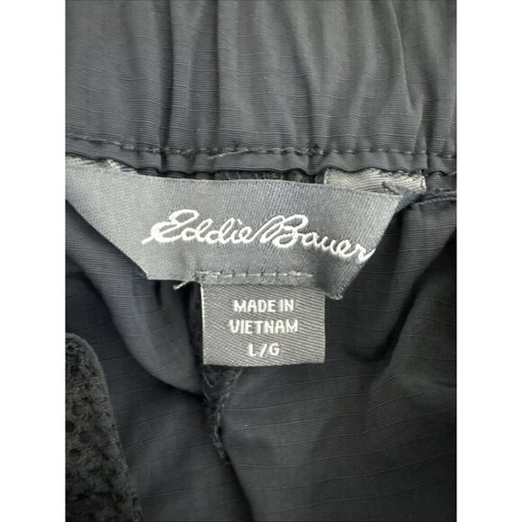 Eddie Bauer Men's L Ripstop Tech Short Black Nylon Belt NWT Inseam 7.75" UPF 50+ - Picture 12 of 16